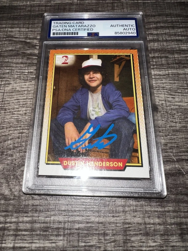 Gaten Matarazzo Signed Netflix Stranger Things 2 Trading Card Dustin PSA/DNA #2