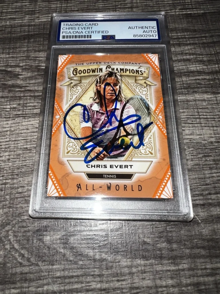 Chris Evert Signed 2025 Upper Deck Goodwin Champions Trading Card /299 PSA/DNA