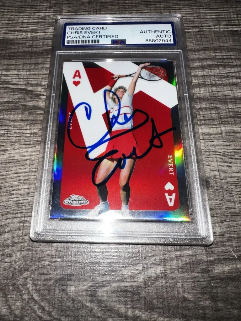 Chris Evert Signed 2024 Topps Chrome Card Aces Grand Slam Legend PSA/DNA