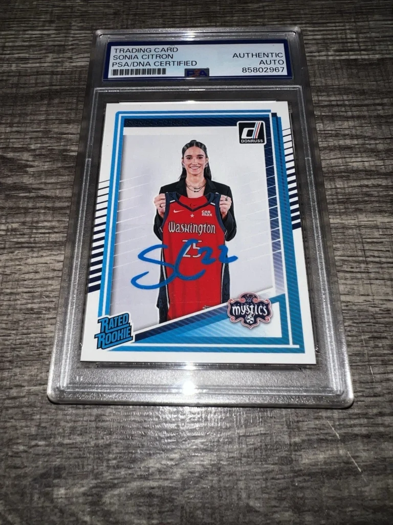 Sonia Citron Signed 2025 Panini Donruss Rated Rookie Trading Card WNBA PSA/DNA