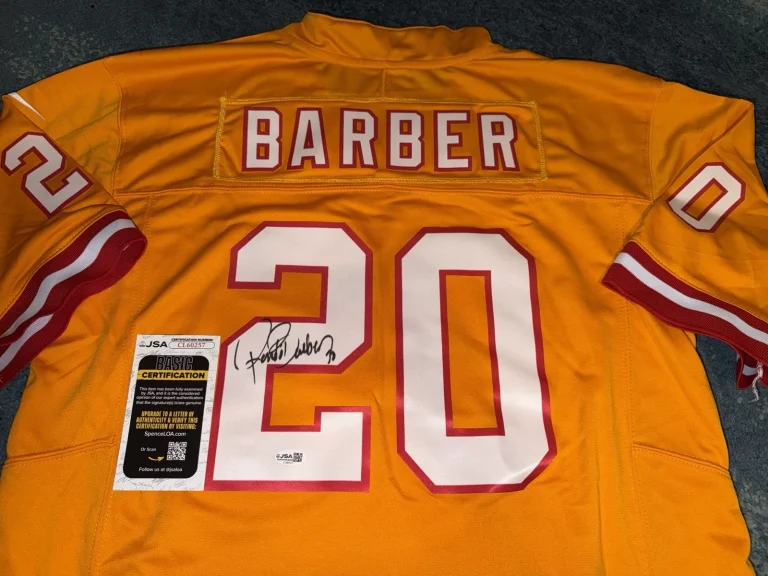 Ronde Barber Signed Tampa Bay Buccaneers Jersey Hall Of Fame Legend JSA Auth