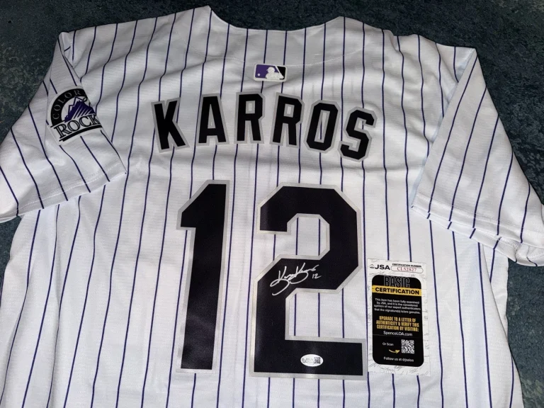Kyle Karros Signed Colorado Rockies Jersey Superstar Slugger JSA Auth