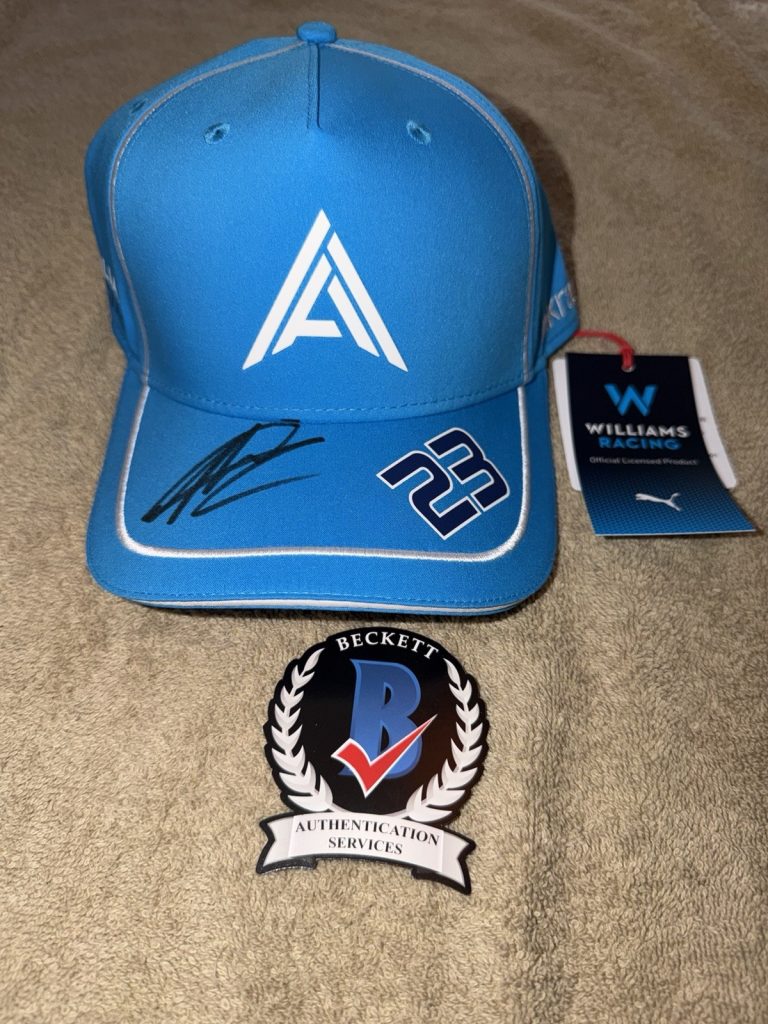 Alexander Alex Albon Signed Official Williams Racing Hat F1 Superstar Beckett #3