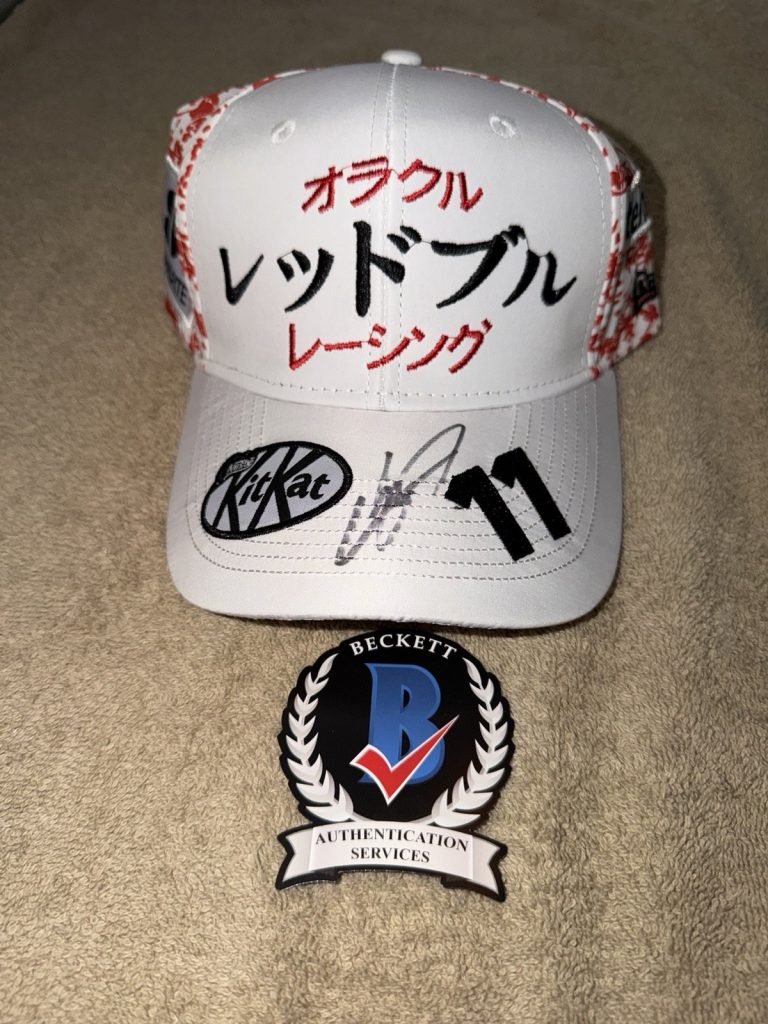 Sergio Checo Perez Signed Official Red Bull Racing Hat F1 Star #11 Beckett #4