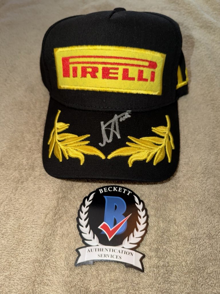 Nikola Tsolov Signed Pirelli Podium Hat F1 Star Red Bull F2 Superstar Beckett #2