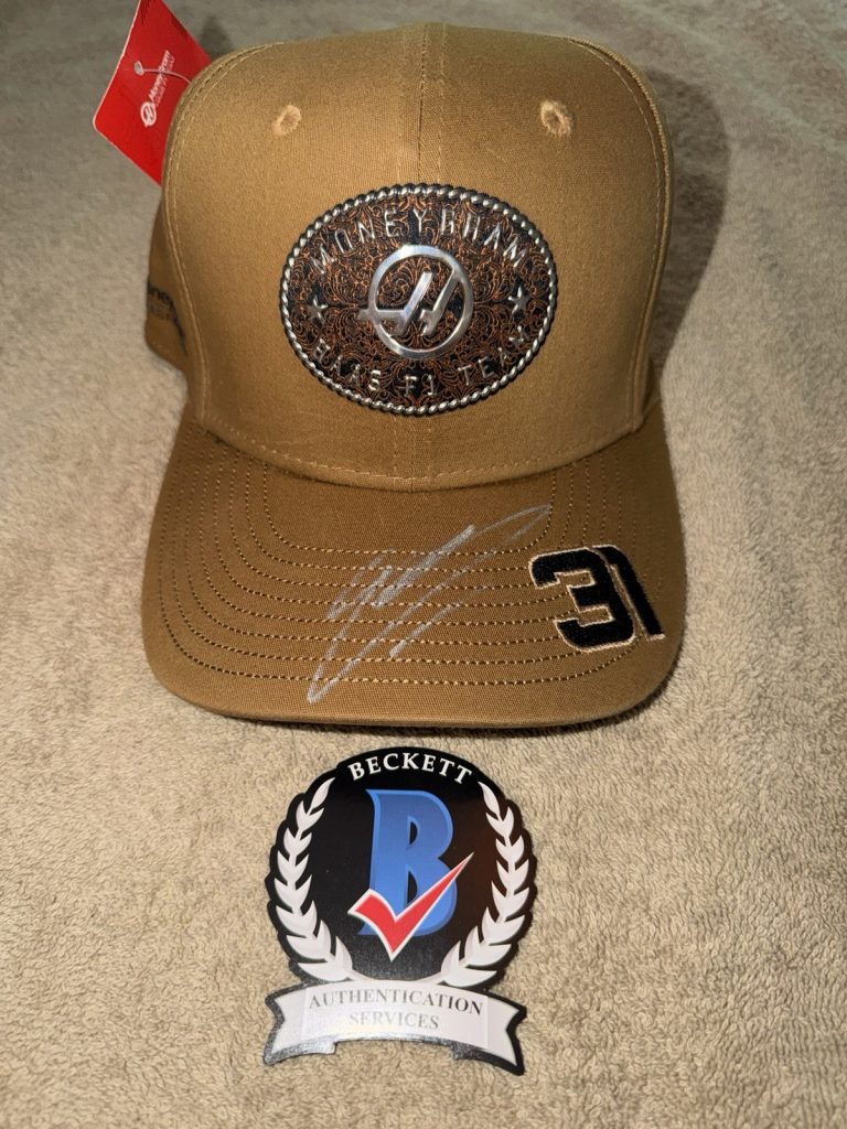 Esteban Ocon Signed Official Haas Racing Hat F1 Superstar #31 Beckett