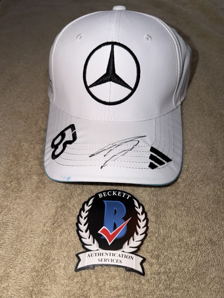 George Russell Signed Official Mercedes Racing Hat F1 Superstar #63 Beckett #2