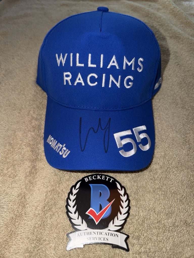 Carlos Sainz Signed Official Williams Racing Hat F1 Superstar #55 Spain Beckett