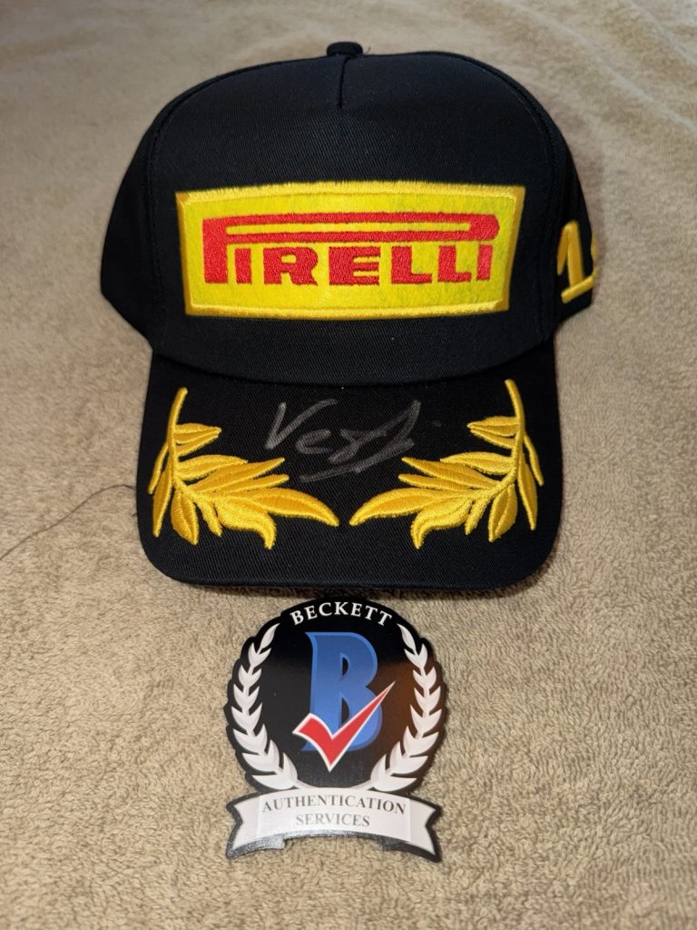 Frederik Vesti Signed Pirelli Podium Hat F1 Star F2 Superstar Beckett #2