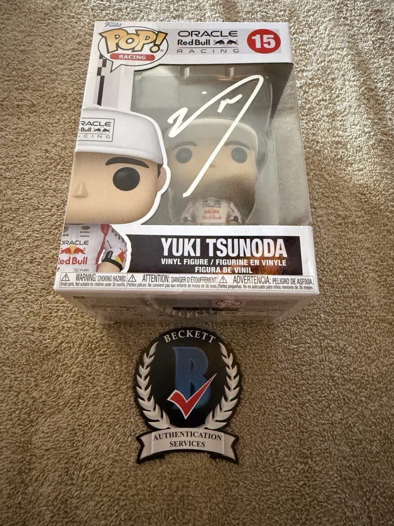 Yuki Tsunoda Signed Official Red Bull Racing Funko Pop Formula 1 Star Beckett