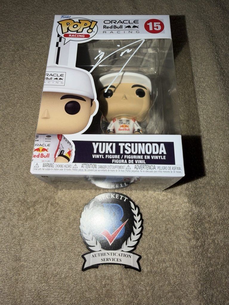 Yuki Tsunoda Signed Official Red Bull Racing Funko Pop Formula 1 Star Beckett #2