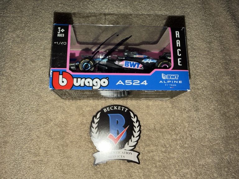 Esteban Ocon Signed Official Alpine Racing 1:43 Car Star Haas Beckett
