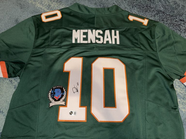 Darian Mensah Signed University Of Miami Jersey Superstar Transfer Beckett #2