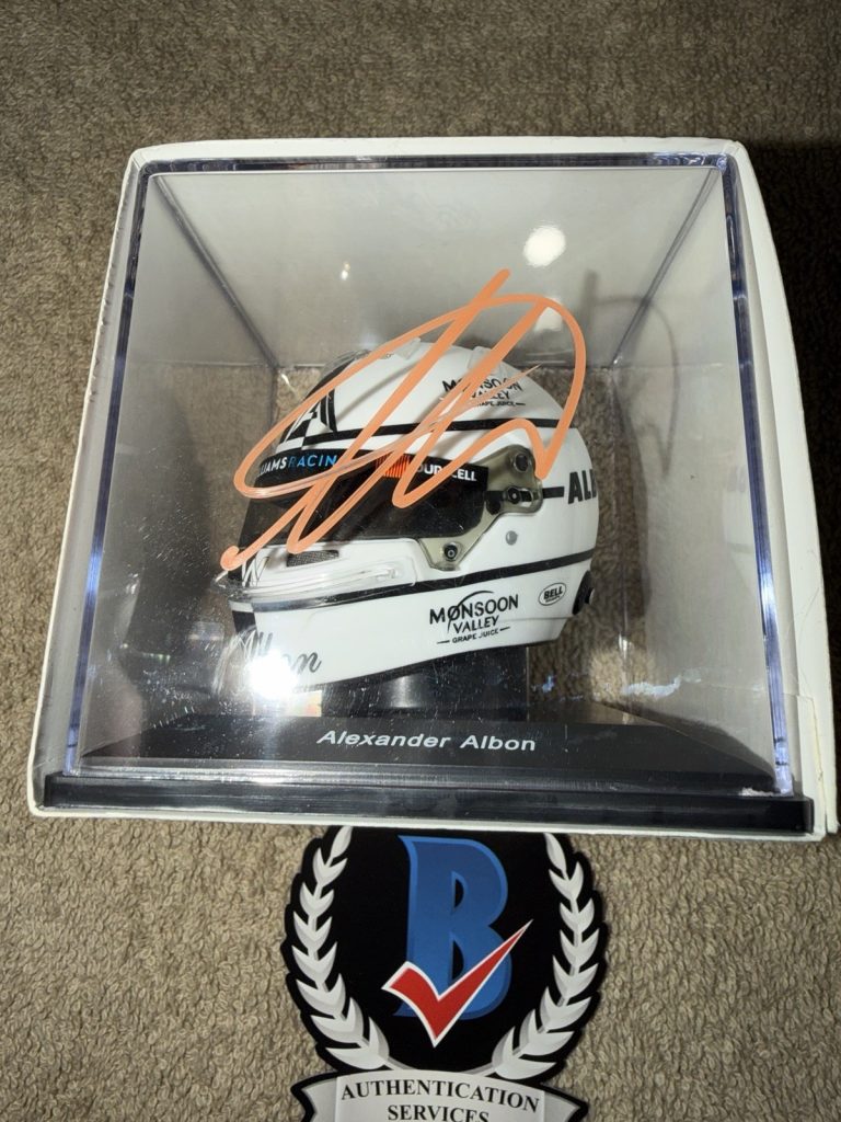 Alex Albon Signed Official 2023 British GP Mini Helmet 1:5 Williams Racing BAS