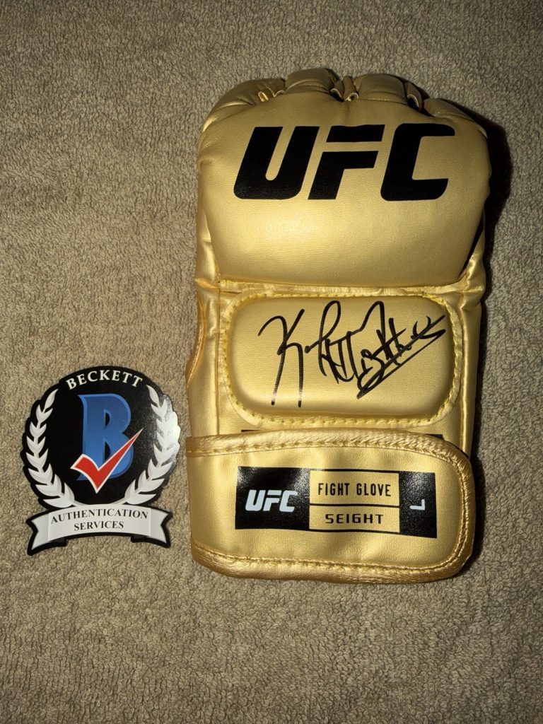 Kamaru Usman Signed UFC Glove UFC Champ Nigerian Nightmare Legend Beckett #2