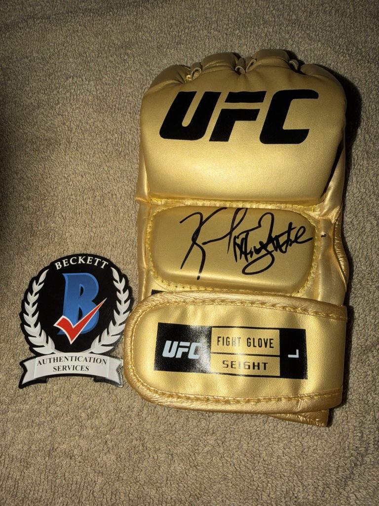 Kamaru Usman Signed UFC Glove UFC Champ Nigerian Nightmare Legend Beckett #3