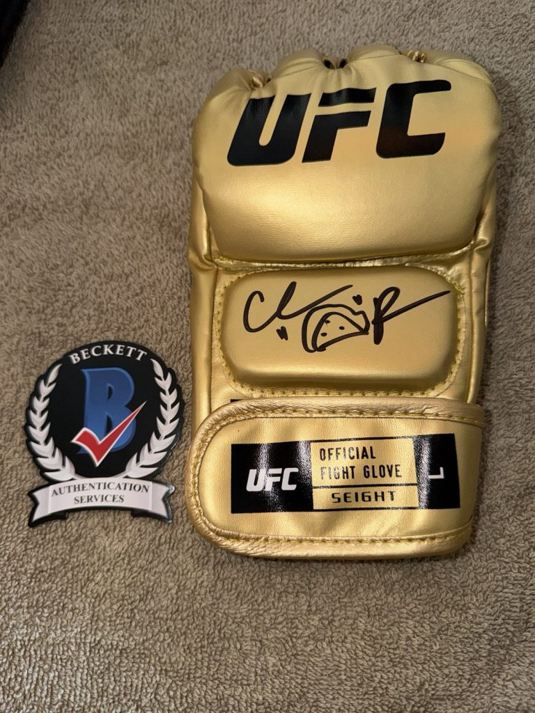 Chris Taco Padilla Signed UFC Glove UFC Future Champ Superstar Beckett #2
