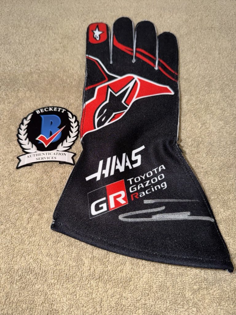 Esteban Ocon Signed Haas Race Glove Formula 1 Star French Beckett #3