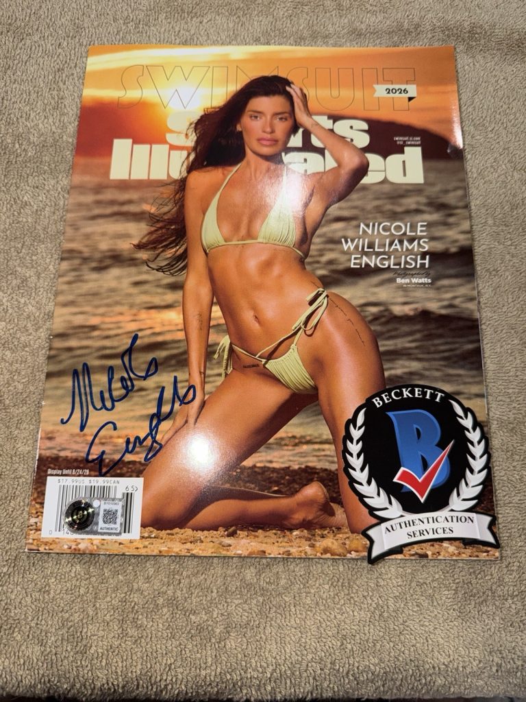 Nicole Williams English Signed Sports Illustrated Full Magazine 2026 Swim BAS