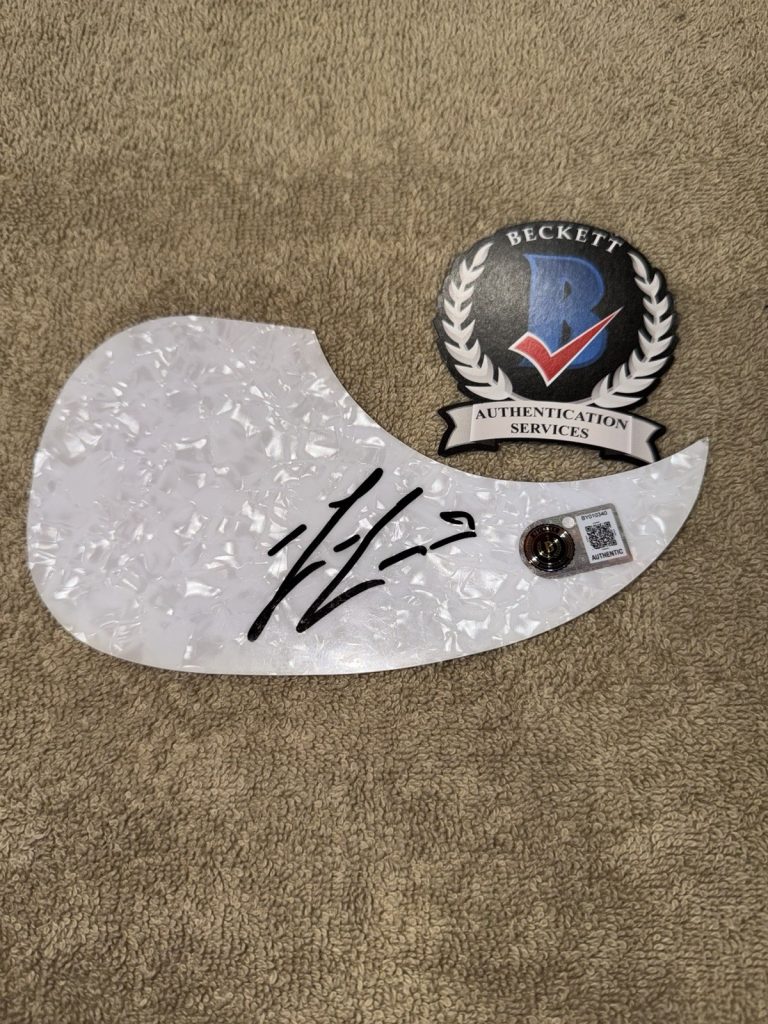 Bailey Zimmerman Signed Acoustic Pickguard Country Music Legend Beckett #2