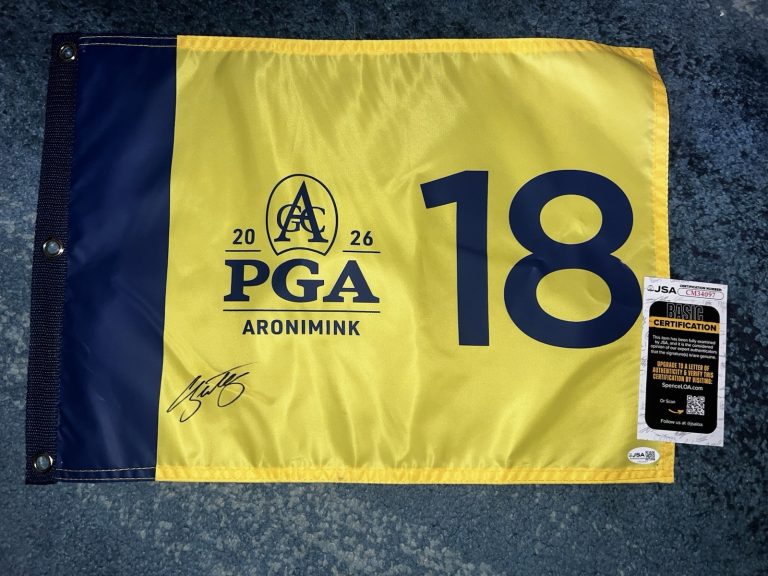 Chris Gotterup Signed Official 2026 PGA Championship Flag Aronimink GC JSA