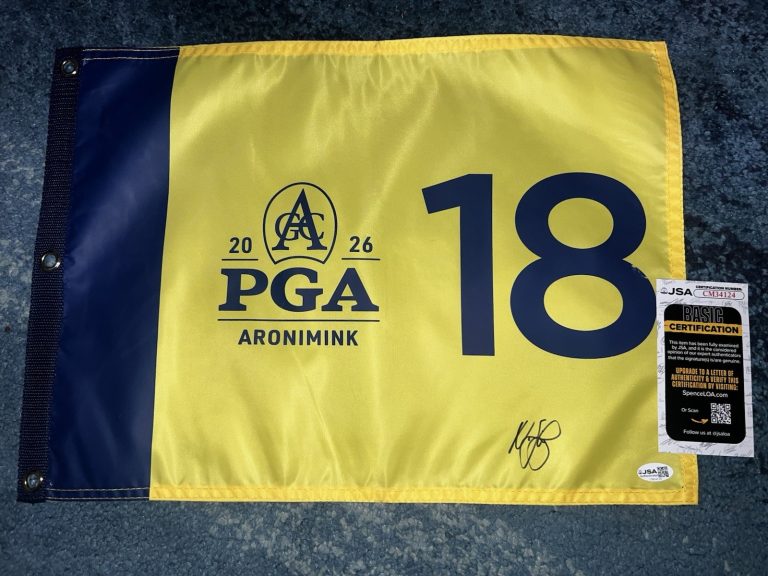 Nicolai Hojgaard Signed Official 2026 PGA Championship Flag Aronimink GC JSA