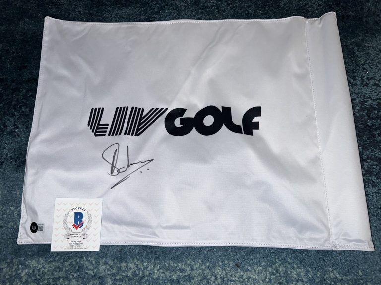 Charl Schwartzel Signed Official LIV Golf Flag 1st LIV Champion London Beckett