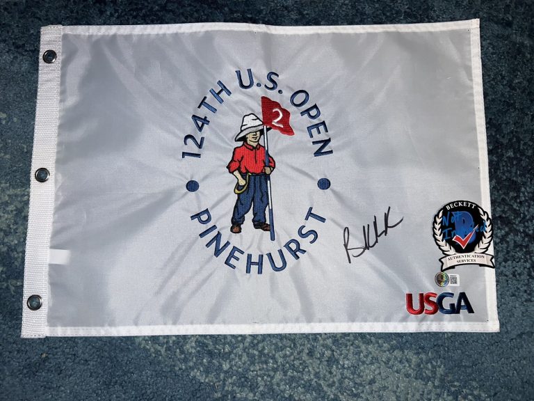 Brooks Koepka Signed Official 2024 US Open Championship Flag Pinehurst BAS #4