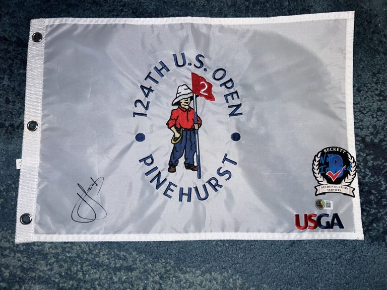 Cam Cameron Smith Signed Official 2024 US Open Championship Flag Pinehurst BAS 2