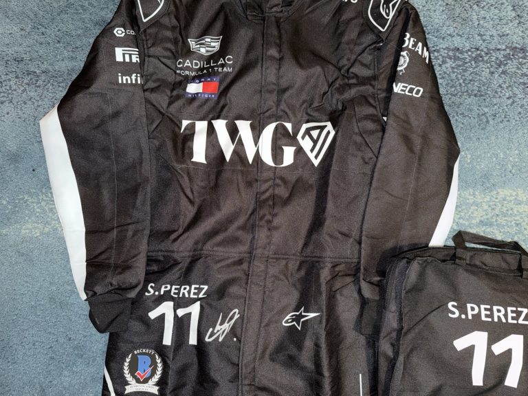 Sergio Checo Perez Signed Full Size Cadillac 2026 Season Race Suit MEX Beckett