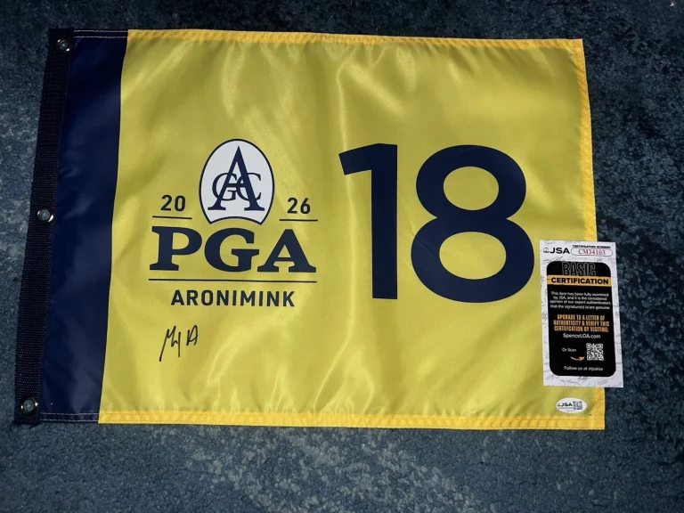 Max Homa Signed Official 2026 PGA Championship Flag Aronimink GC JSA