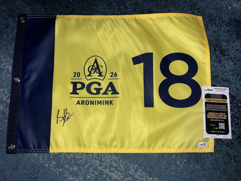 Brooks Koepka Signed Official 2026 PGA Championship Flag Aronimink GC JSA
