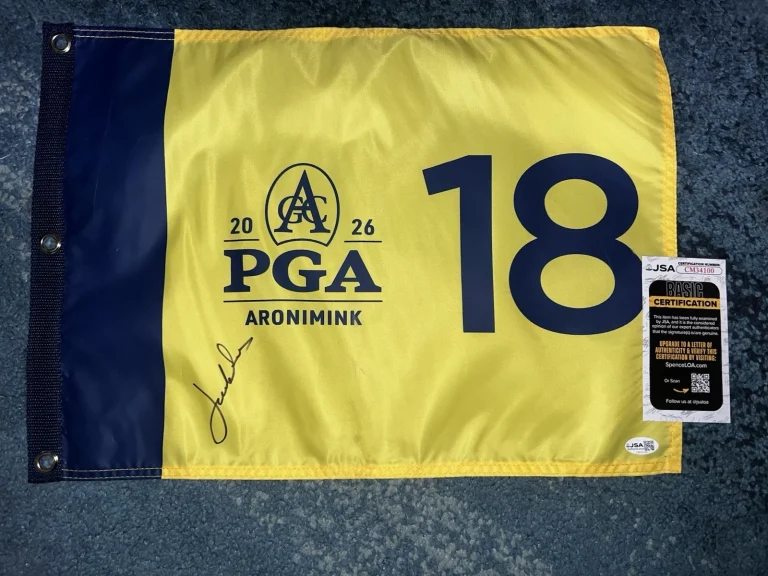 Jordan Spieth Signed Official 2026 PGA Championship Flag Aronimink GC JSA