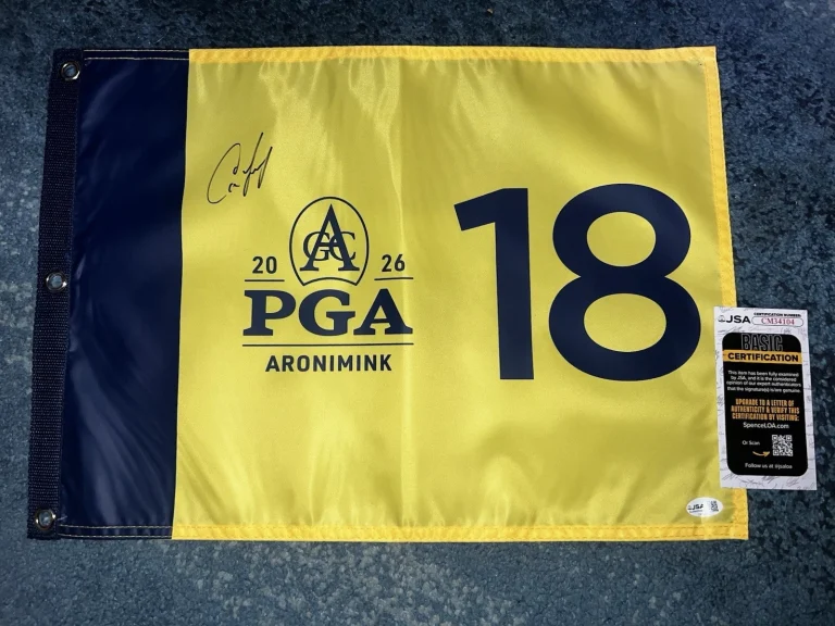 Cameron Cam Young Signed Official 2026 PGA Championship Flag Aronimink GC JSA #2