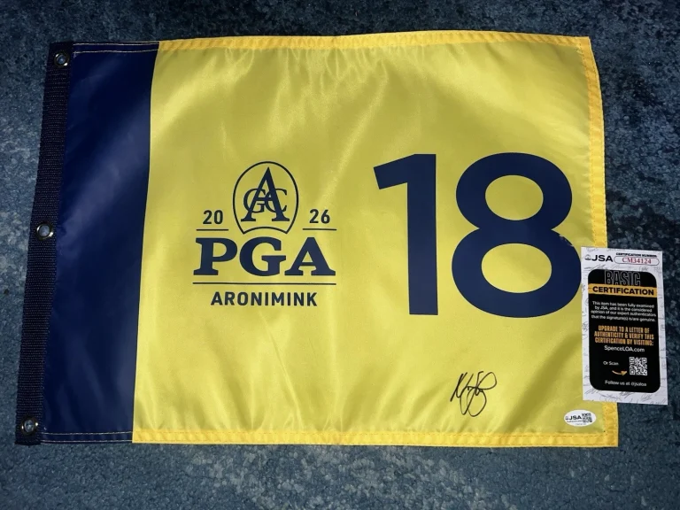 Nicolai Hojgaard Signed Official 2026 PGA Championship Flag Aronimink GC JSA