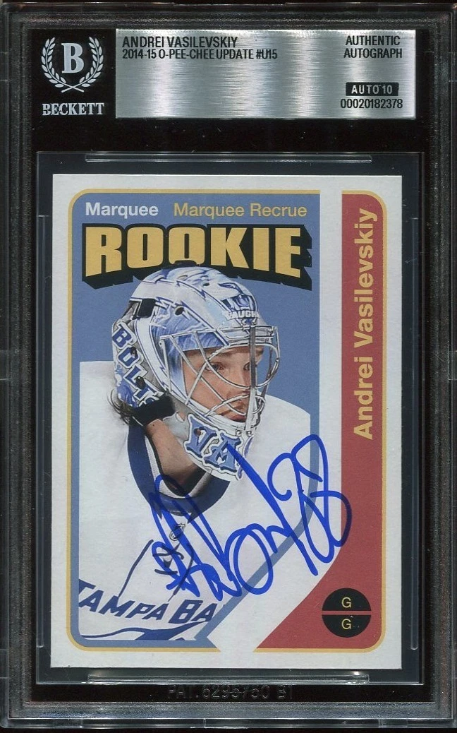 ANDREI VASILEVSKIY signed auto 2014 OPC RETRO ROOKIE CARD RC BECKETT 10 BAS