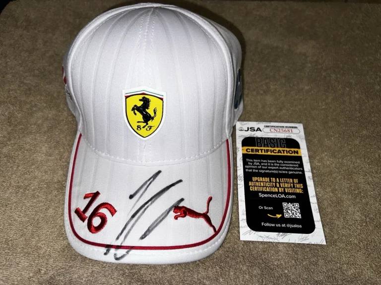Charles Leclerc Signed Ferrari #16 Hat Cap Formula 1 Star Monaco JSA Auth