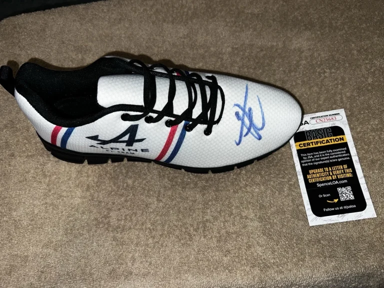 Franco Colapinto Signed Alpine Racing Shoe 2024 Rookie Star Argentina JSA Auth 2