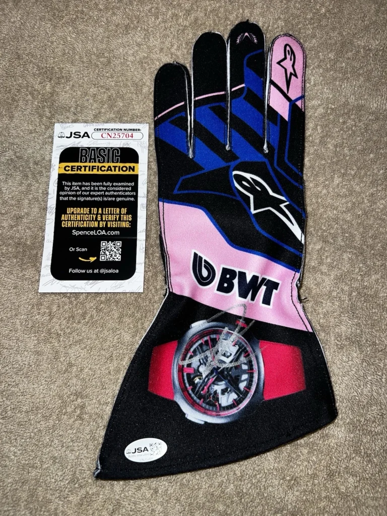Franco Colapinto Signed Alpine Racing Race Glove Formula 1 Star JSA Auth #5