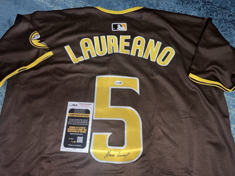Ramon Laureano Signed San Diego Padres Jersey Star Slugger JSA Auth