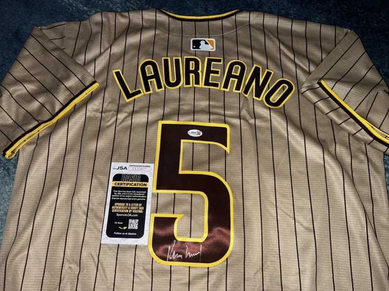 Ramon Laureano Signed San Diego Padres Jersey Star Slugger JSA Auth #2