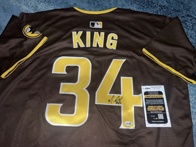 Michael King Signed San Diego Padres Jersey Star Ace JSA Auth
