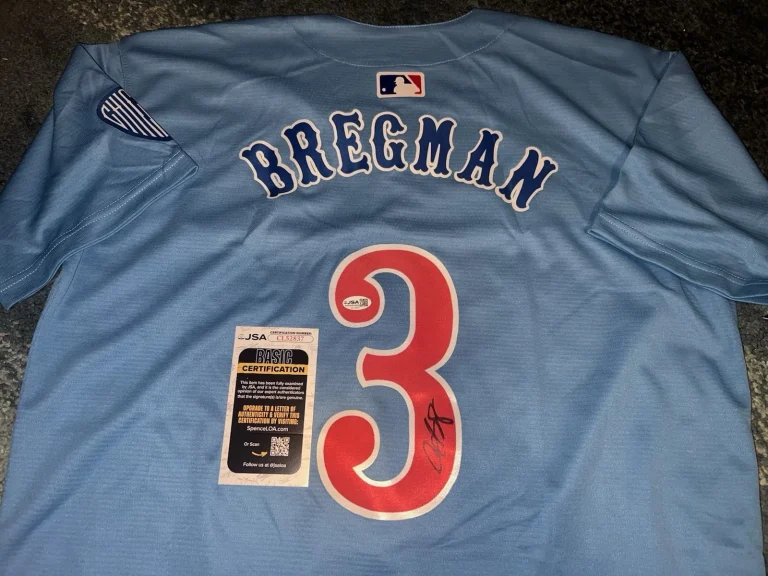 Alex Bregman Signed Chicago Cubs Jersey Star Slugger USA JSA Auth