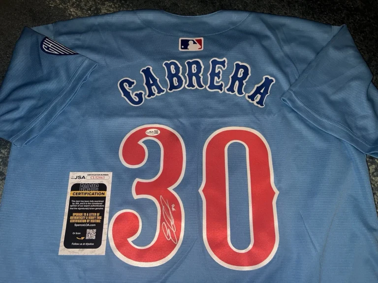 Edward Cabrera Signed Chicago Cubs Jersey Star Ace JSA Auth
