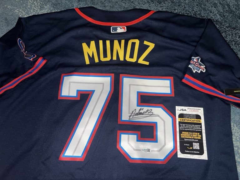 Andres Munoz Signed 2025 All Star Jersey Superstar Ace Mariners JSA Auth