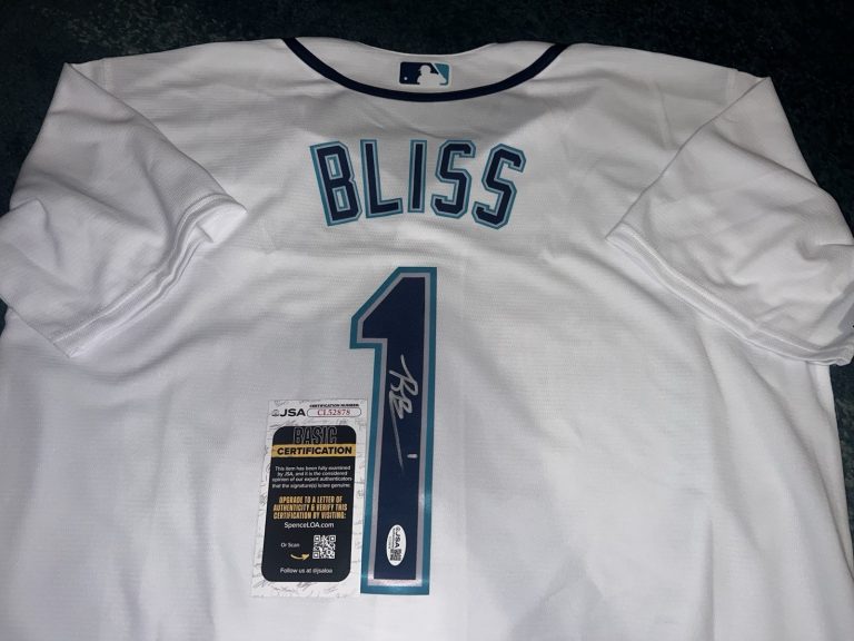 Ryan Bliss Signed Seattle Mariners Jersey Superstar Slugger JSA Auth