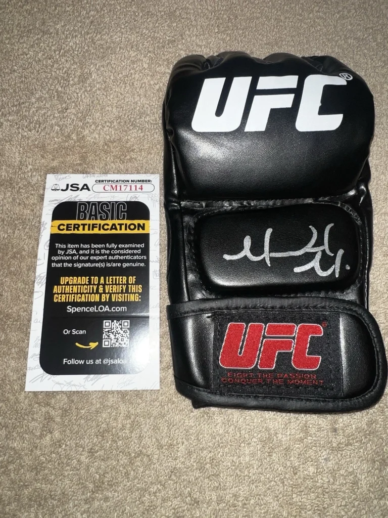 MarQuel Mederos Signed UFC MMA Glove UFC Future Champ JSA Auth #2