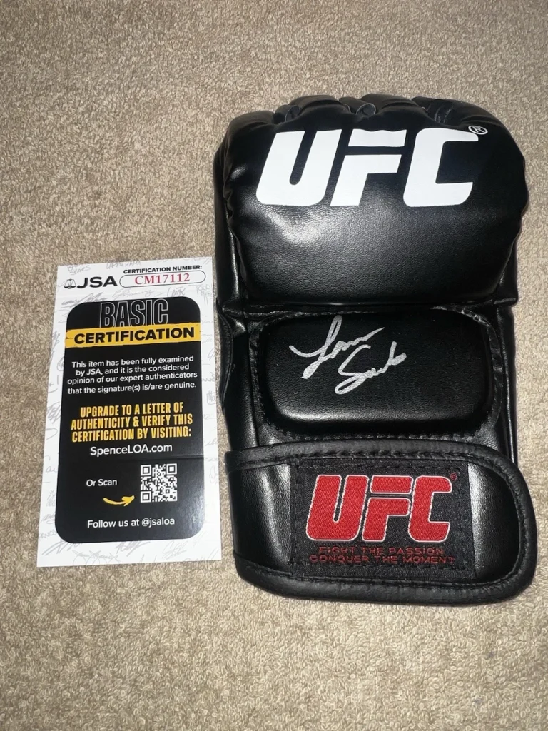 Laura Sanko Signed UFC MMA Glove UFC Commentator Beautiful JSA Auth #2