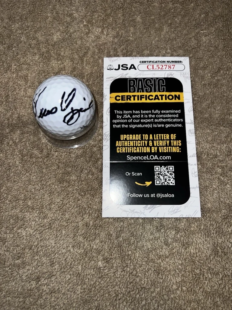 Rasmus Hojgaard Signed Official Titleist Golf Ball PGA Legend JSA Cert