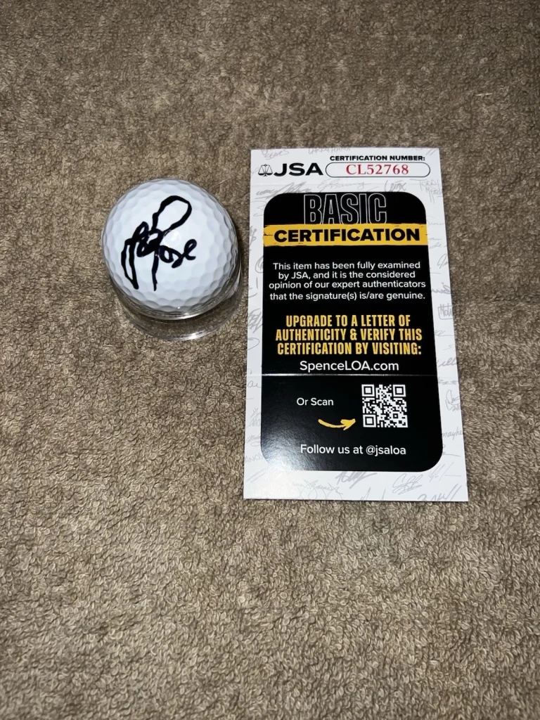 Justin Rose Signed Official Titleist Golf Ball PGA Legend JSA Cert
